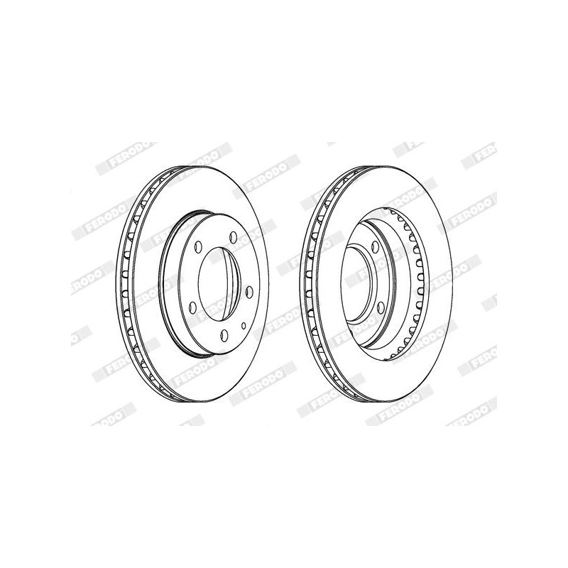 Disco freno asse anteriore - FERODO