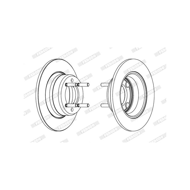Disco freno asse anteriore - FERODO