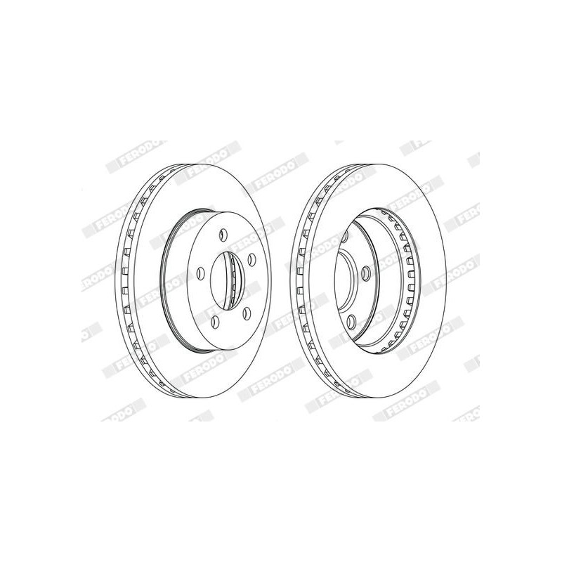 Disco freno asse anteriore - FERODO