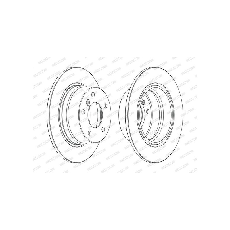 Disco freno asse posteriore - FERODO