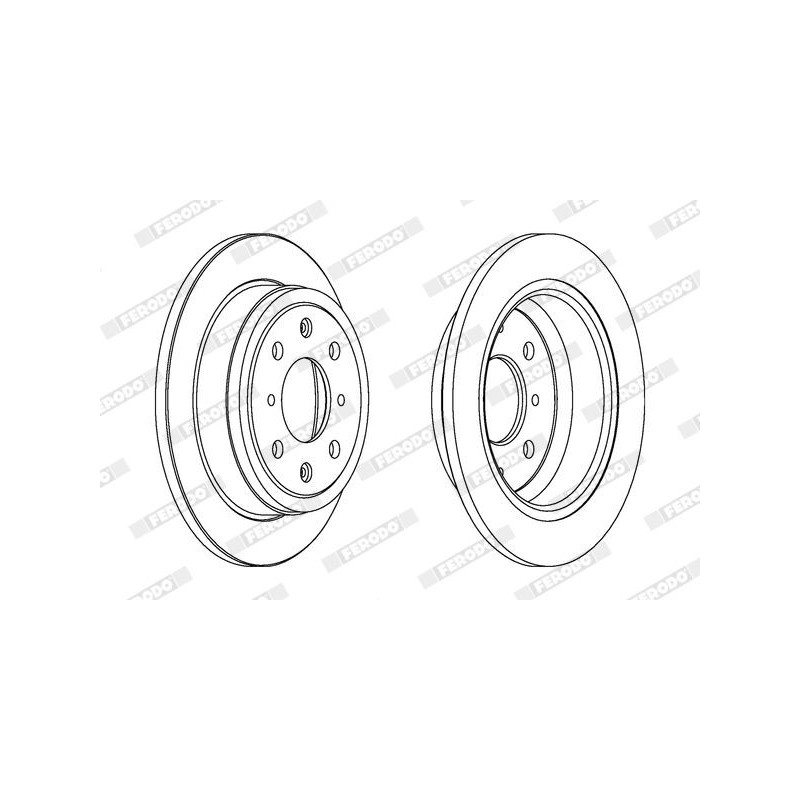 Disco freno asse posteriore - FERODO