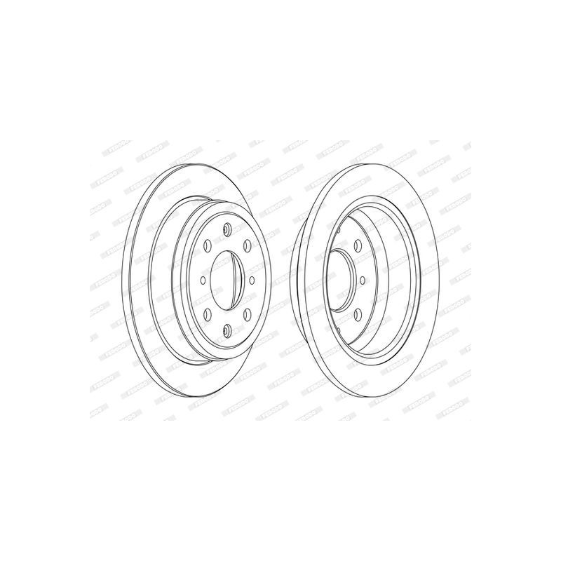 Disco freno asse posteriore - FERODO