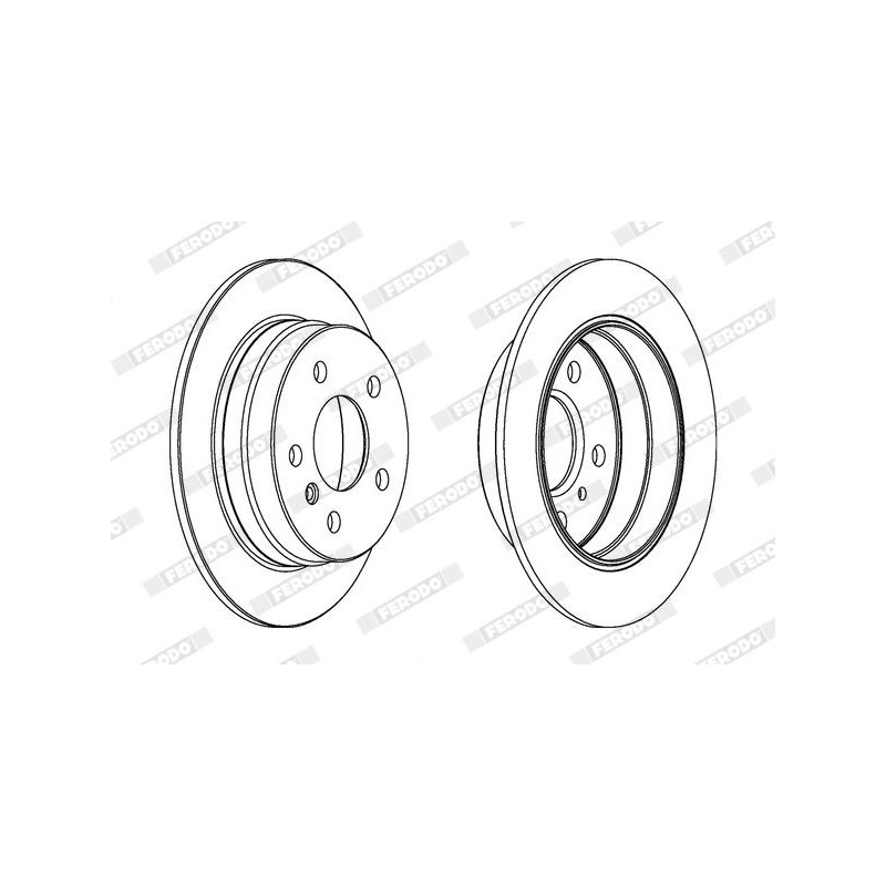 Disco freno asse posteriore - FERODO