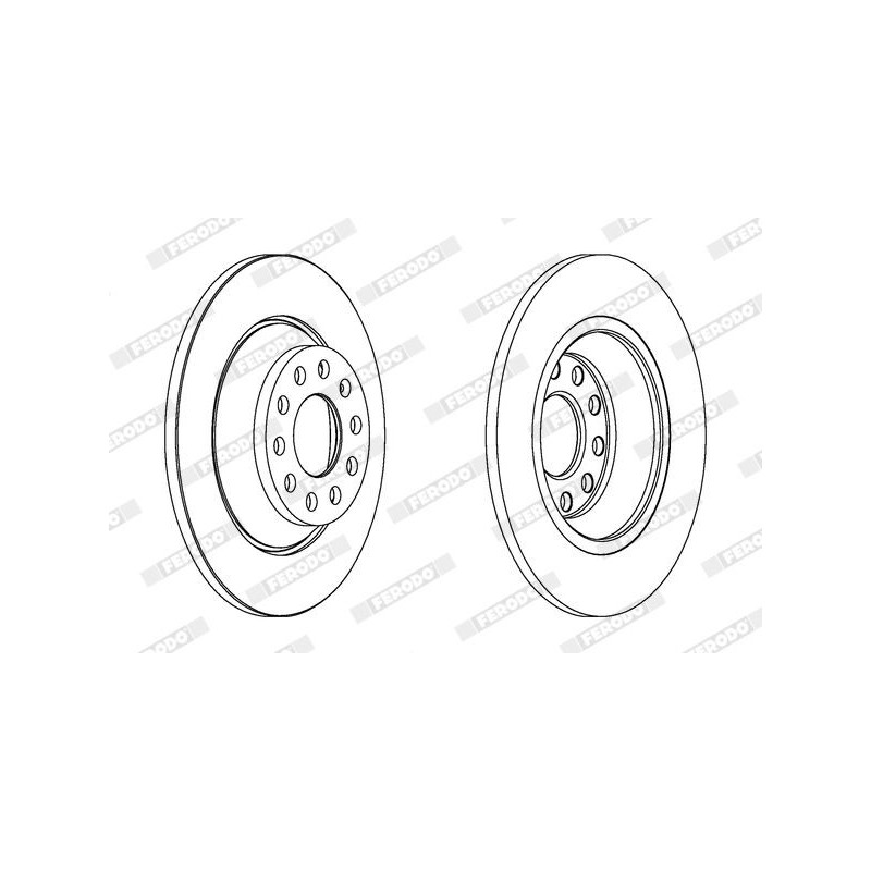 Disco freno asse posteriore - FERODO