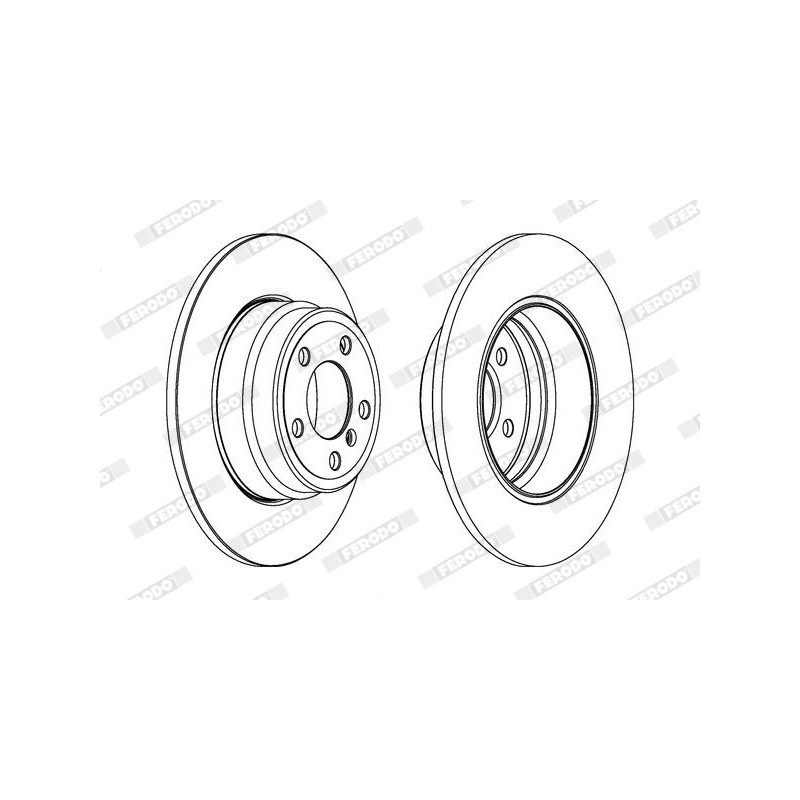 Disco freno asse posteriore - FERODO