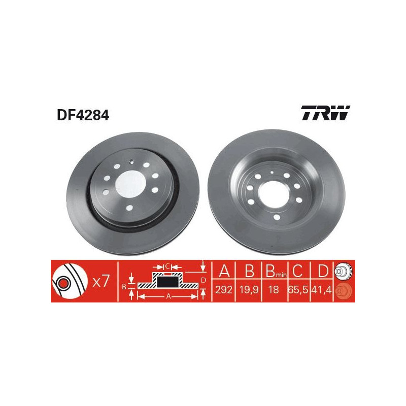 Disco freno asse posteriore - TRW