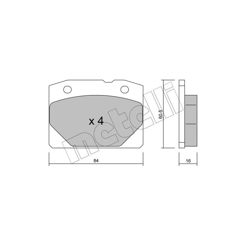 Pastiglie freno asse anteriore - METELLI