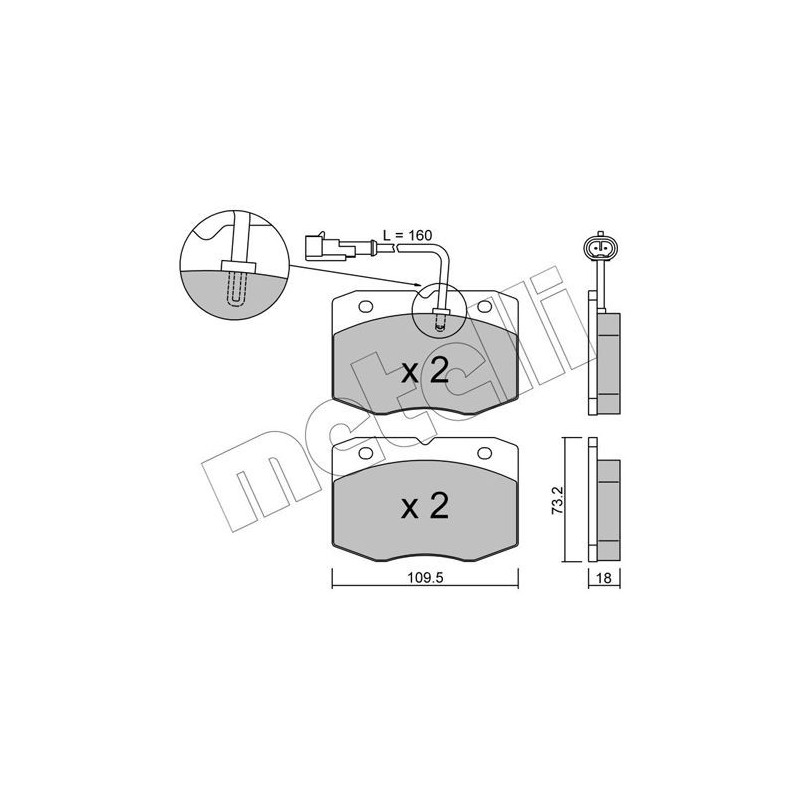 Pastiglie freno asse anteriore - METELLI