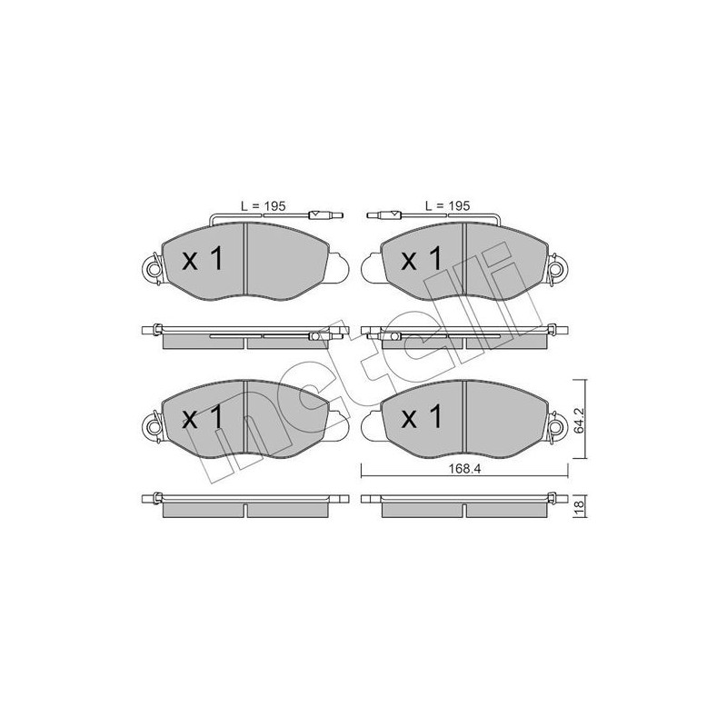 Pastiglie freno asse anteriore - METELLI