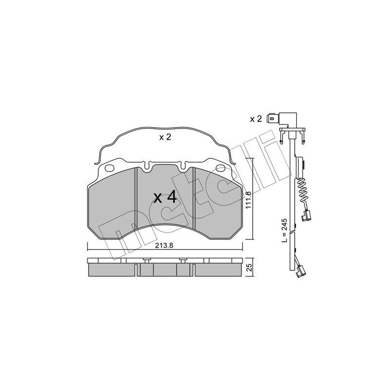 Pastiglie freno asse posteriore - METELLI