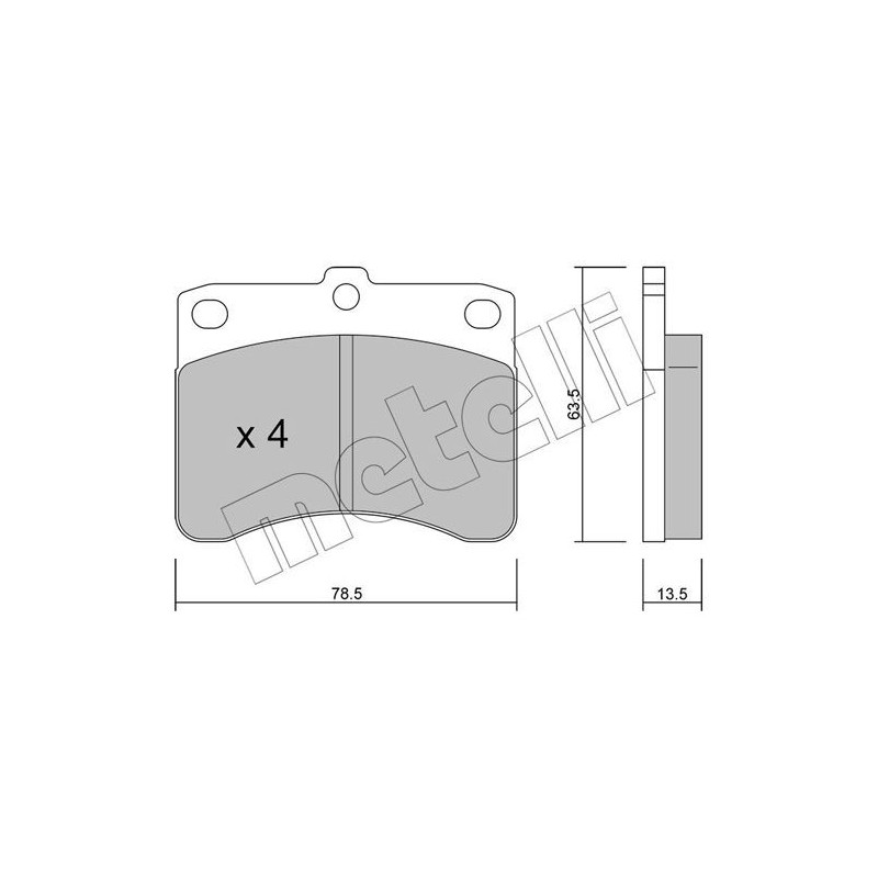 Pastiglie freno asse anteriore - METELLI
