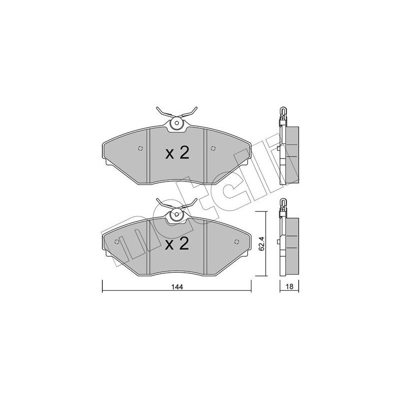 Pastiglie freno asse anteriore - METELLI