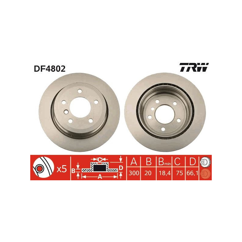 Disco freno asse posteriore - TRW