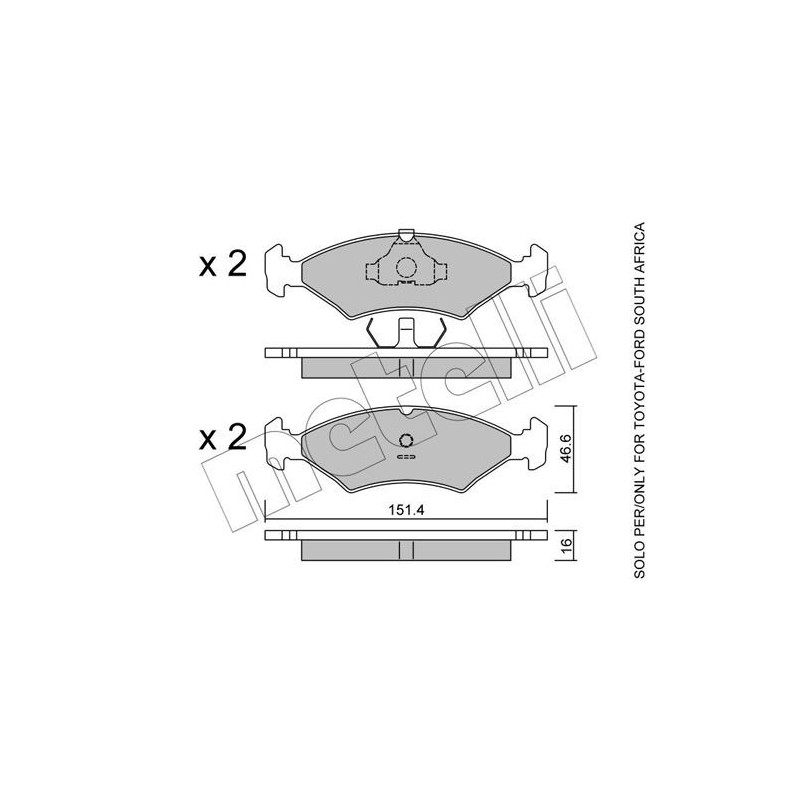 Pastiglie freno asse anteriore - METELLI