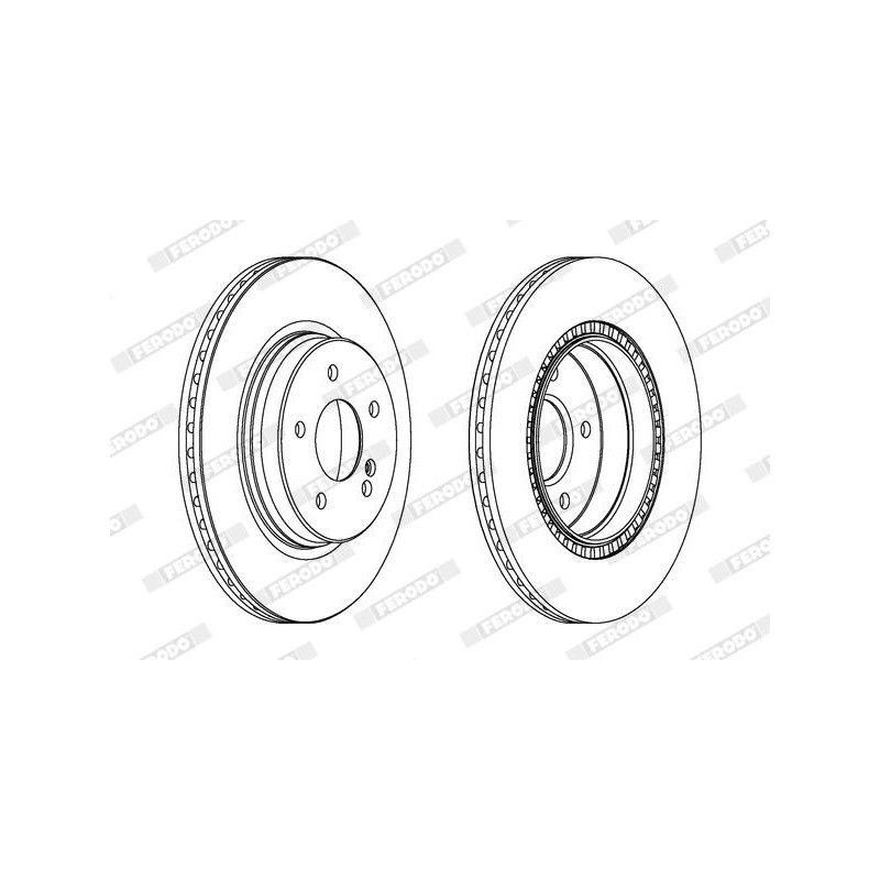 Disco freno asse posteriore - FERODO