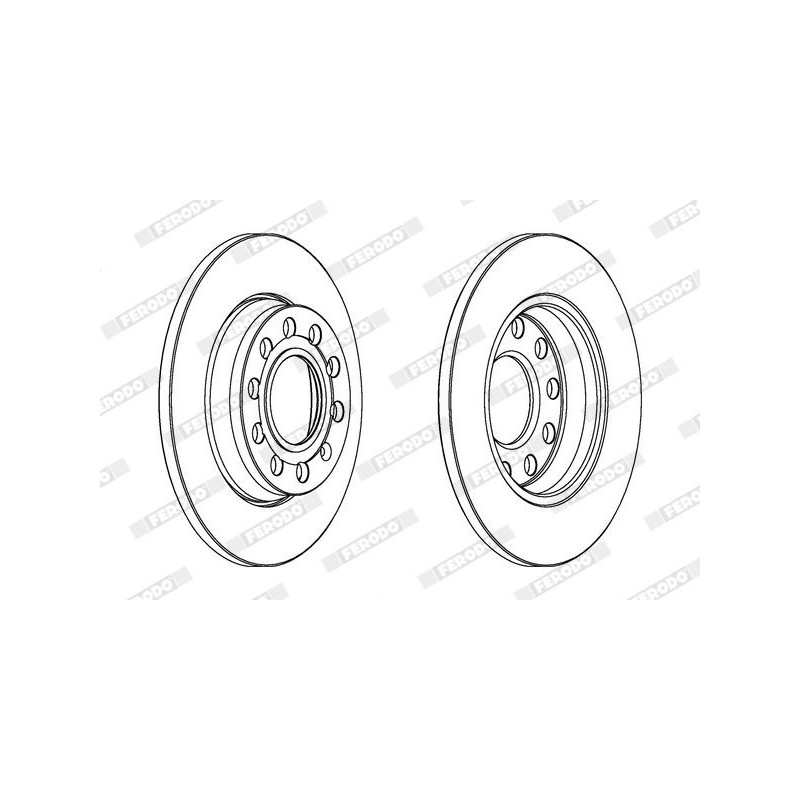 Disco freno asse posteriore - FERODO