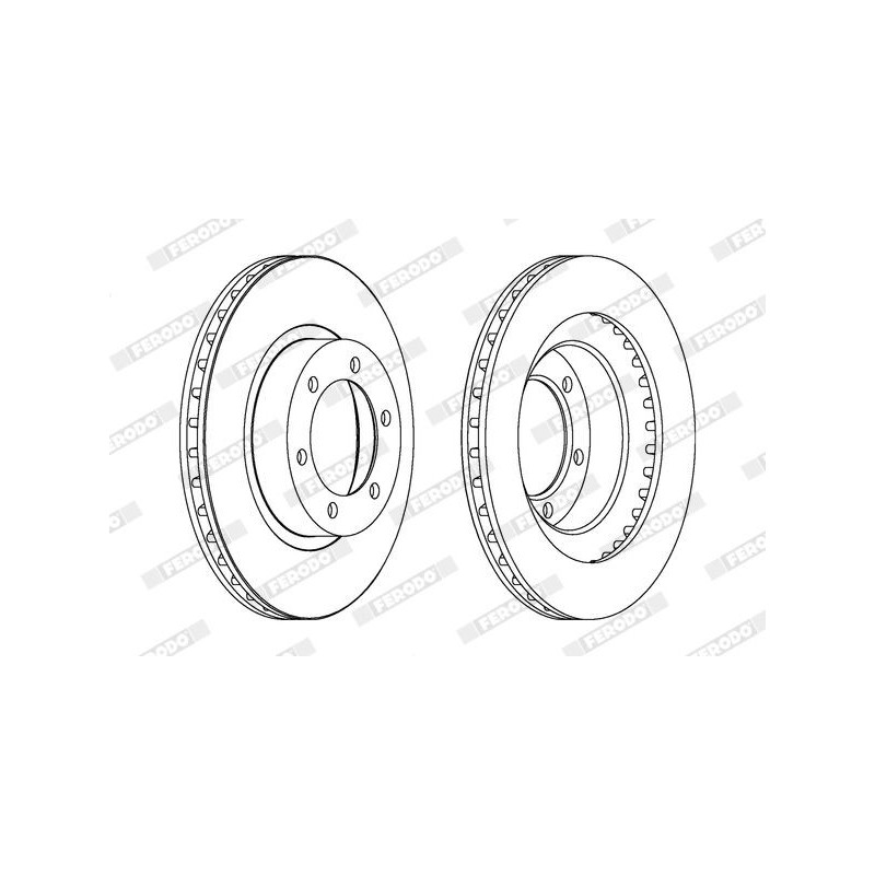 Disco freno asse anteriore - FERODO