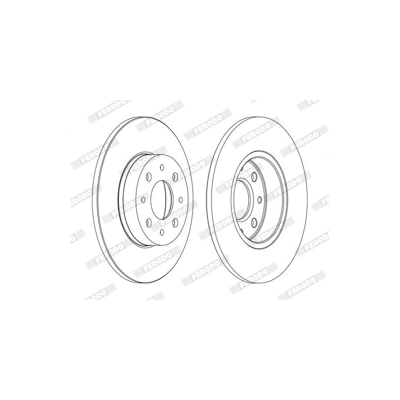 Disco freno asse posteriore - FERODO