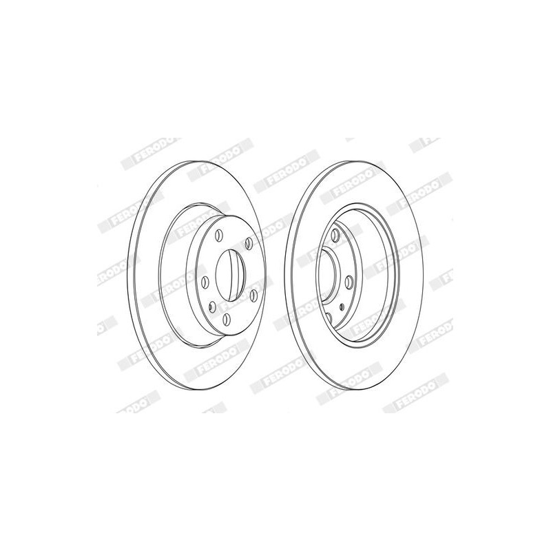 Disco freno asse posteriore - FERODO