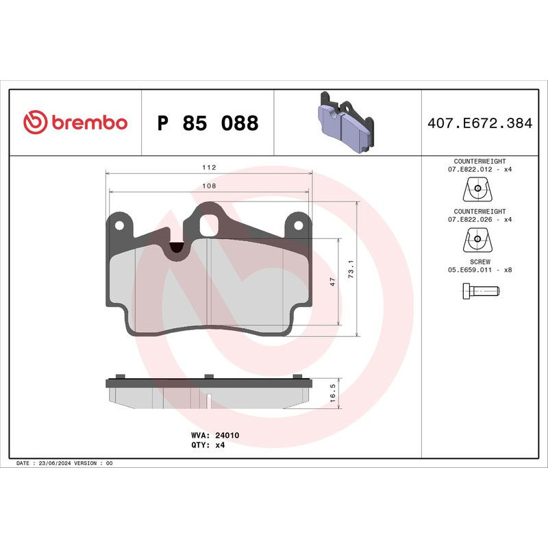 Pastiglie freno asse posteriore - BREMBO