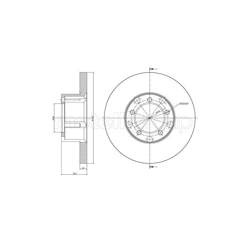 Disco freno asse anteriore - METELLI