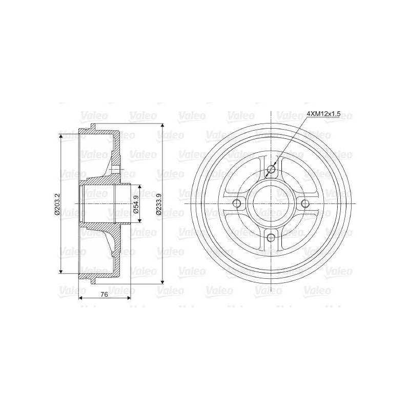 Tamburo freno - VALEO