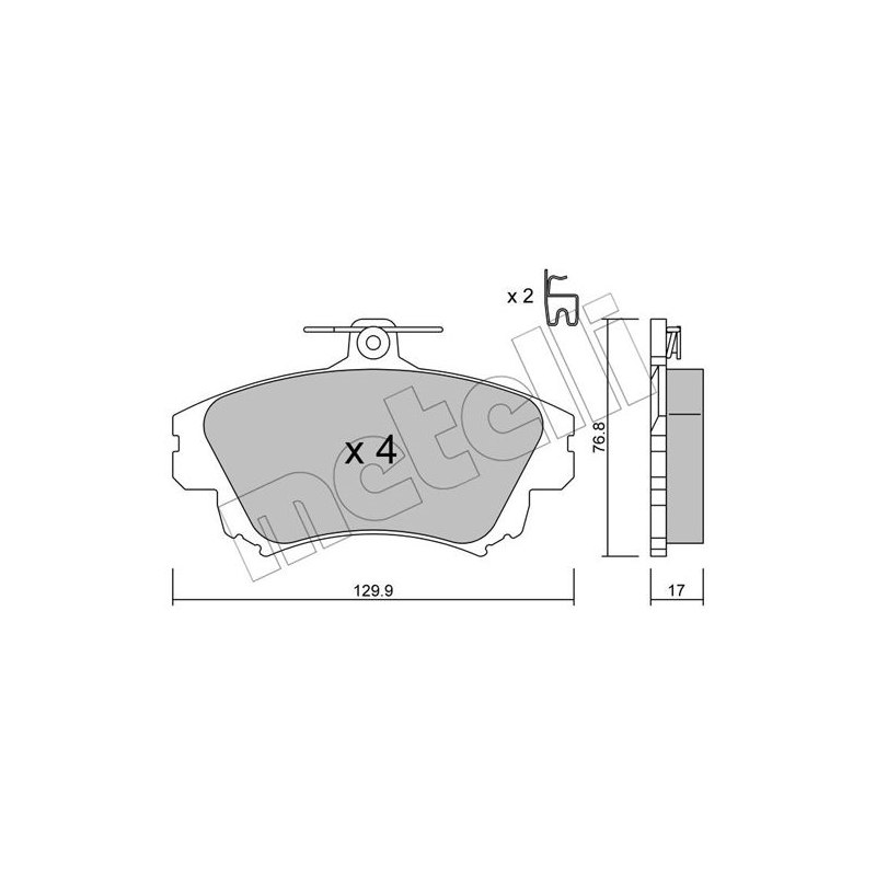 Pastiglie freno asse anteriore - METELLI
