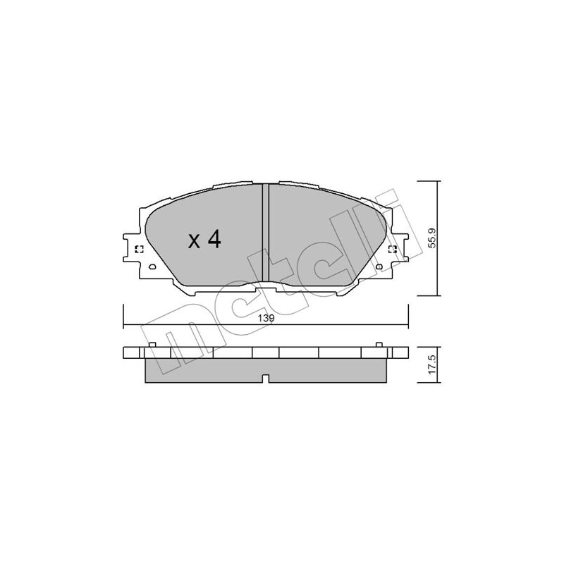Pastiglie freno asse anteriore - METELLI