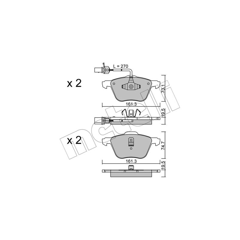 Pastiglie freno asse anteriore - METELLI