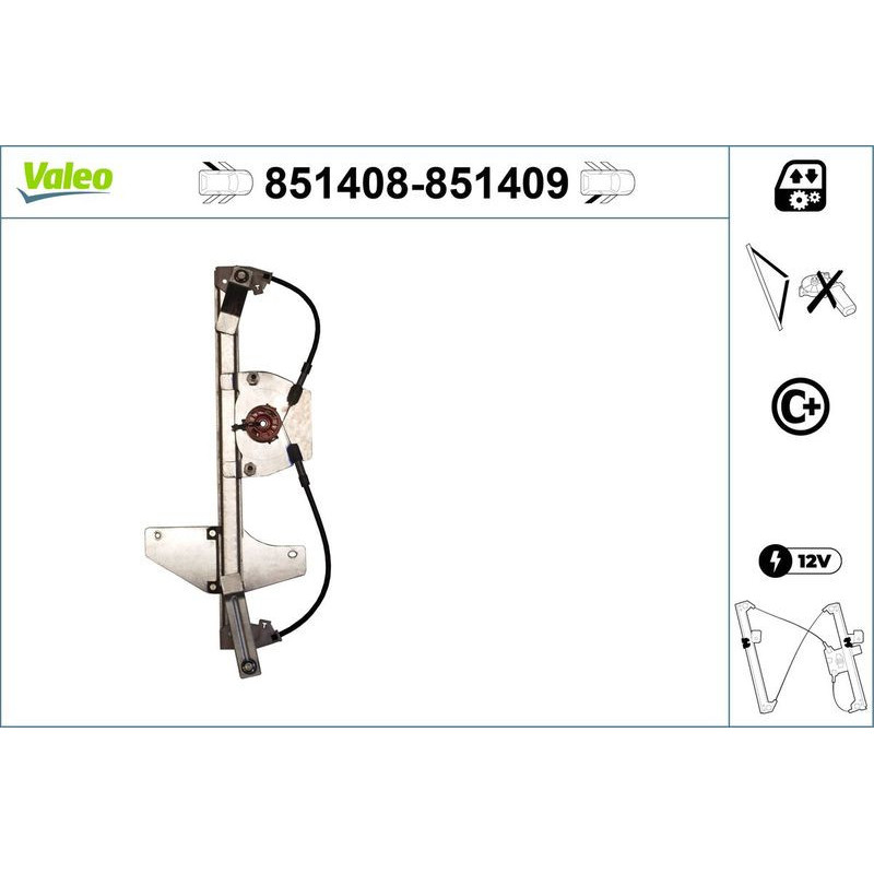 Alzacristalli posteriore - VALEO