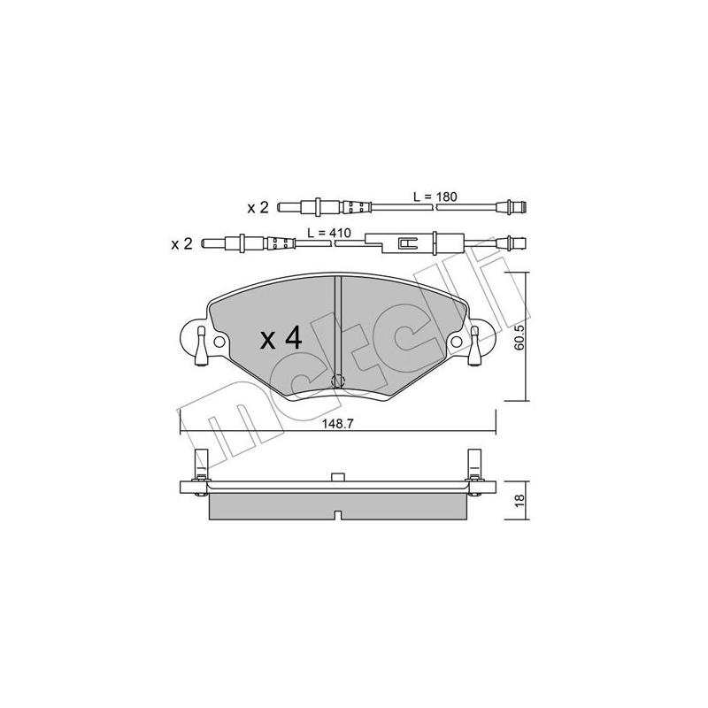 Pastiglie freno asse anteriore - METELLI