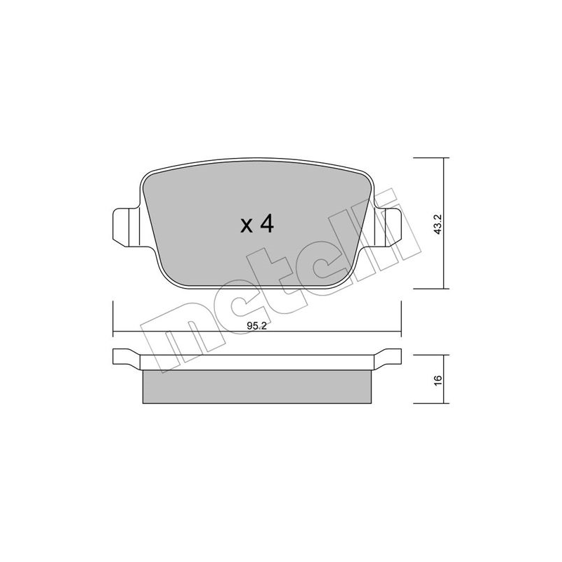 Pastiglie freno asse posteriore - METELLI
