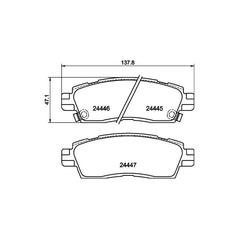 Pastiglie freno asse posteriore - HELLA BRAKE