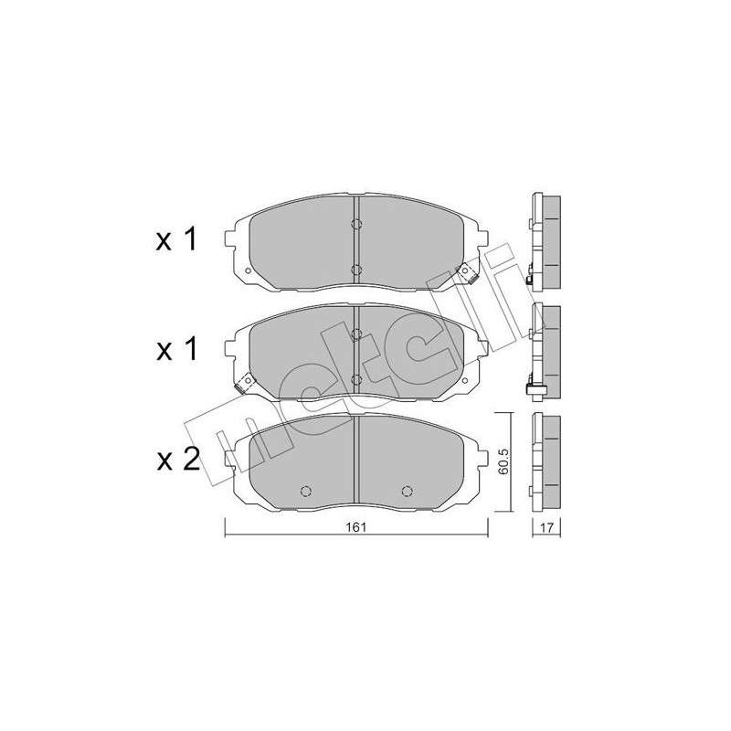 Pastiglie freno asse anteriore - METELLI