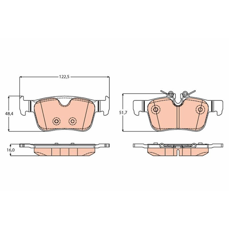 Pastiglie freno asse posteriore - TRW