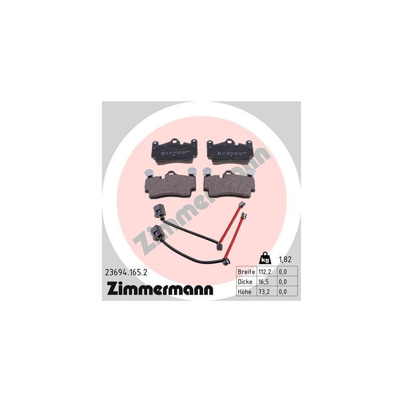 Pastiglie freno asse posteriore - ZIMMERMANN