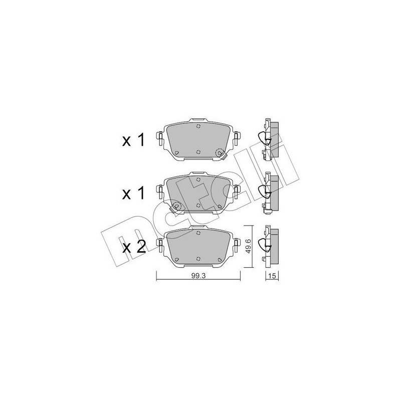 Pastiglie freno asse anteriore - METELLI