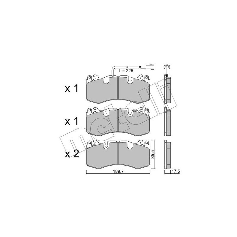 Pastiglie freno asse anteriore - METELLI
