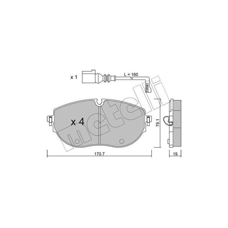 Pastiglie freno asse anteriore - METELLI