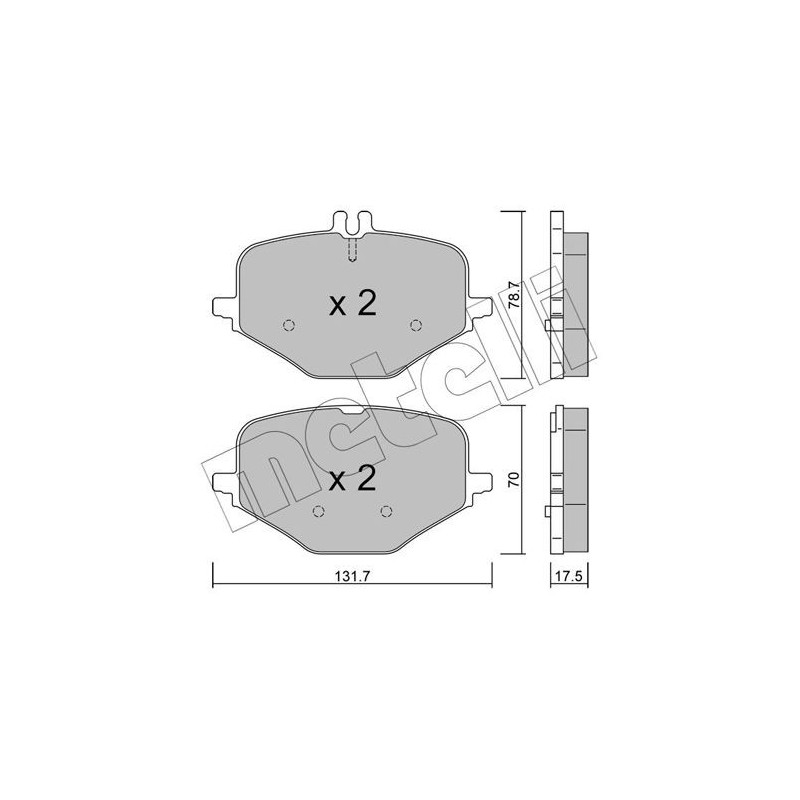 Pastiglie freno asse posteriore - METELLI