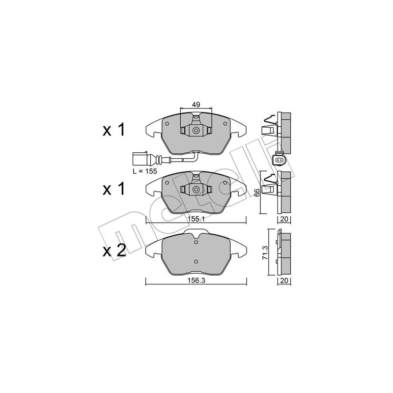 Pastiglie freno asse anteriore - METELLI