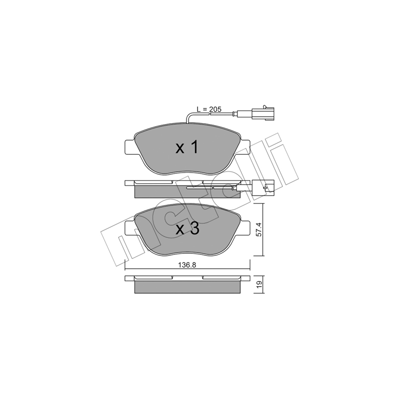 Pastiglie freno asse anteriore - METELLI