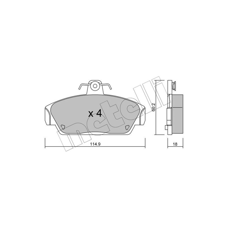 Pastiglie freno asse anteriore - METELLI