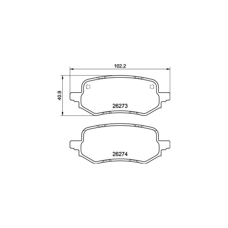 Pastiglie freno asse posteriore - BREMBO