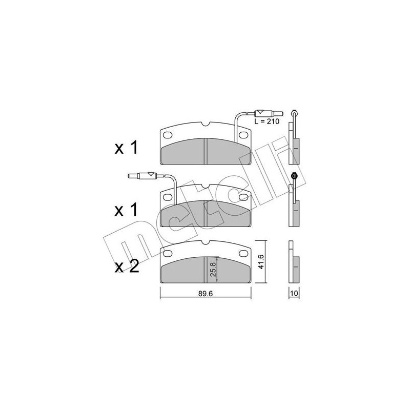Pastiglie freno asse anteriore - METELLI