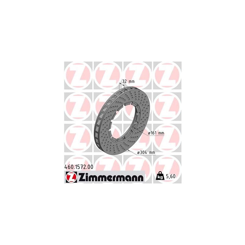 Disco freno asse anteriore - ZIMMERMANN