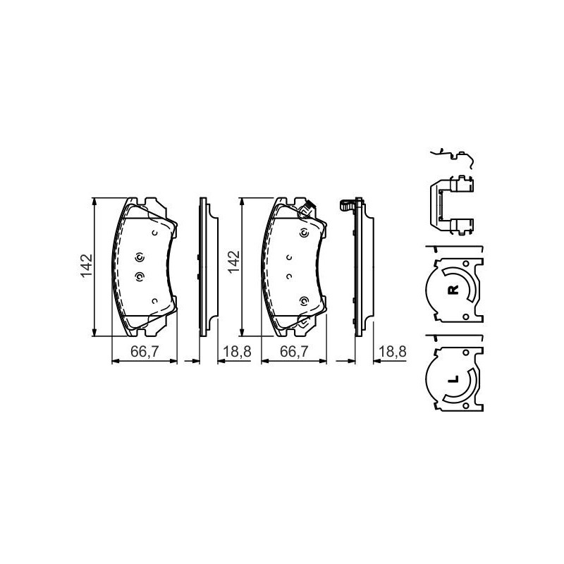 Pastiglie freno asse anteriore - BOSCH