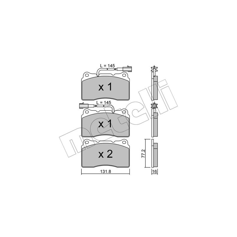 Pastiglie freno asse anteriore - METELLI