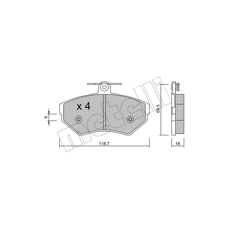 Pastiglie freno asse anteriore - METELLI