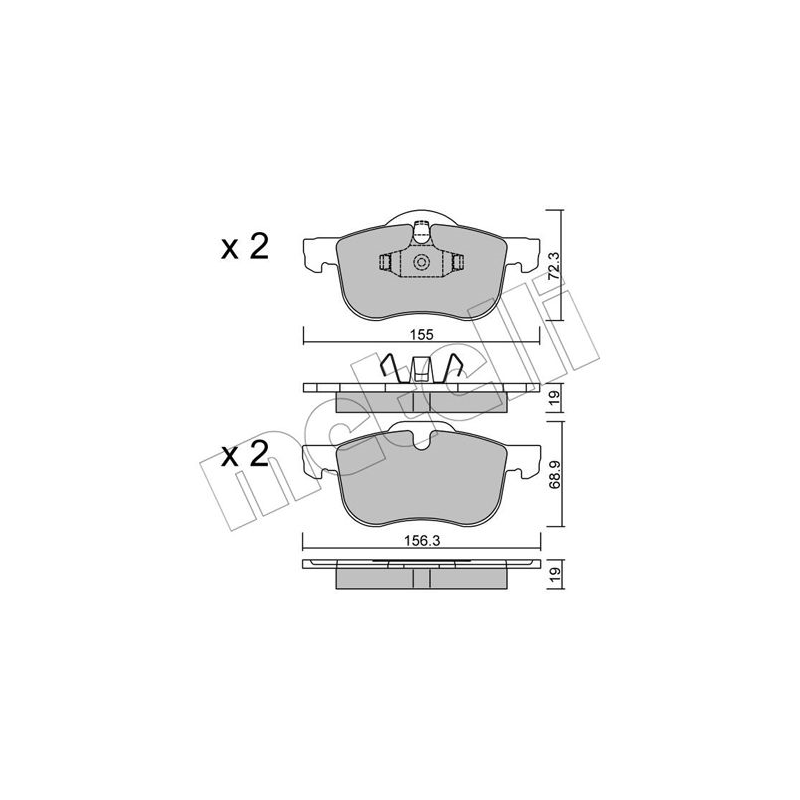 Pastiglie freno asse anteriore - METELLI
